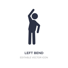 left bend icon on white background. Simple element illustration from Sports concept.