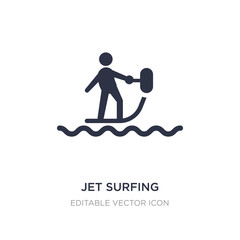 jet surfing icon on white background. Simple element illustration from Sports concept.