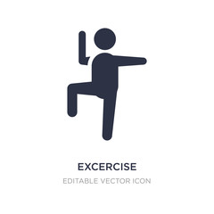 excercise icon on white background. Simple element illustration from Sports concept.