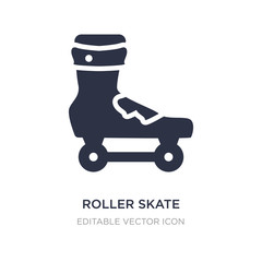roller skate icon on white background. Simple element illustration from Sports concept.