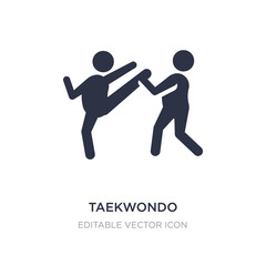 taekwondo icon on white background. Simple element illustration from Sports concept.