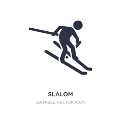 slalom icon on white background. Simple element illustration from Sports concept.