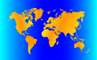 simplified image of a world map