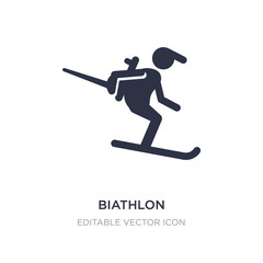 Fototapeta na wymiar biathlon icon on white background. Simple element illustration from Sports concept.