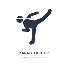 karate fighter icon on white background. Simple element illustration from Sports concept.