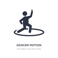 dancer motion icon on white background. Simple element illustration from Sports concept.