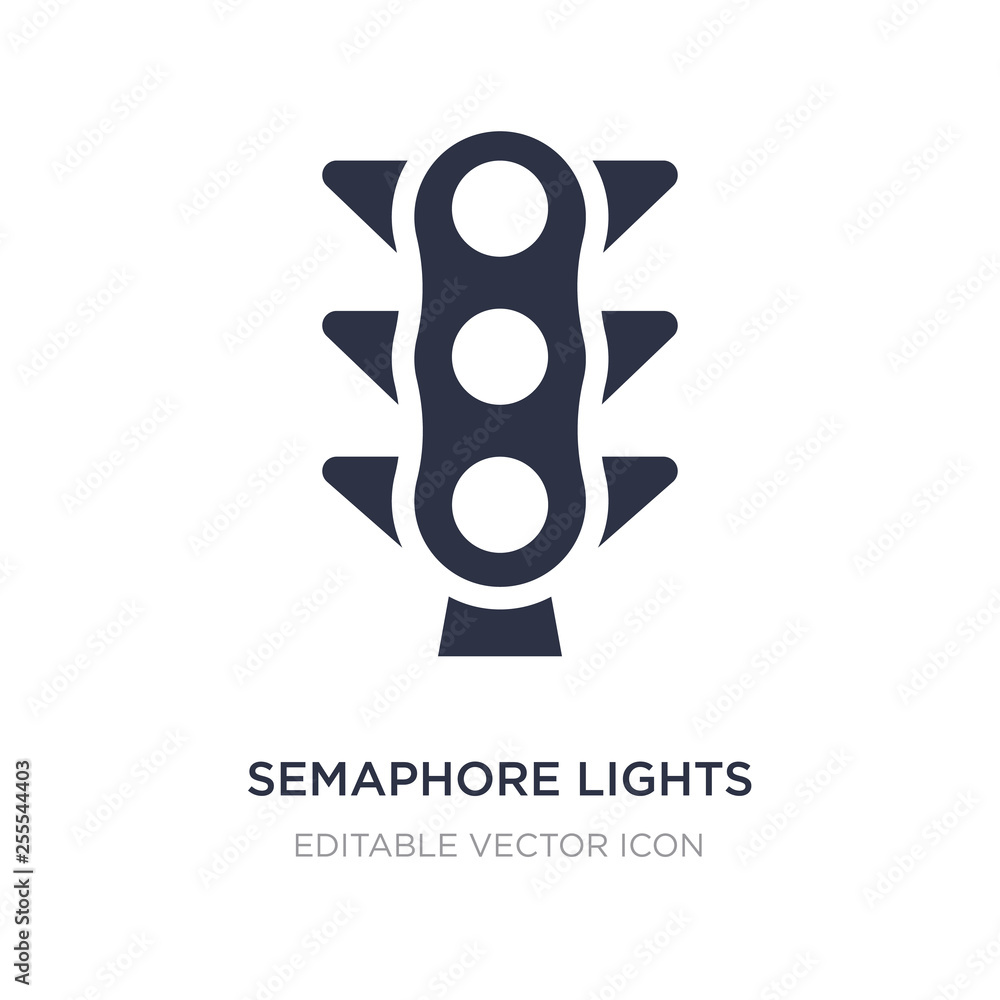 Poster semaphore lights icon on white background. simple element illustration from tools and utensils conce