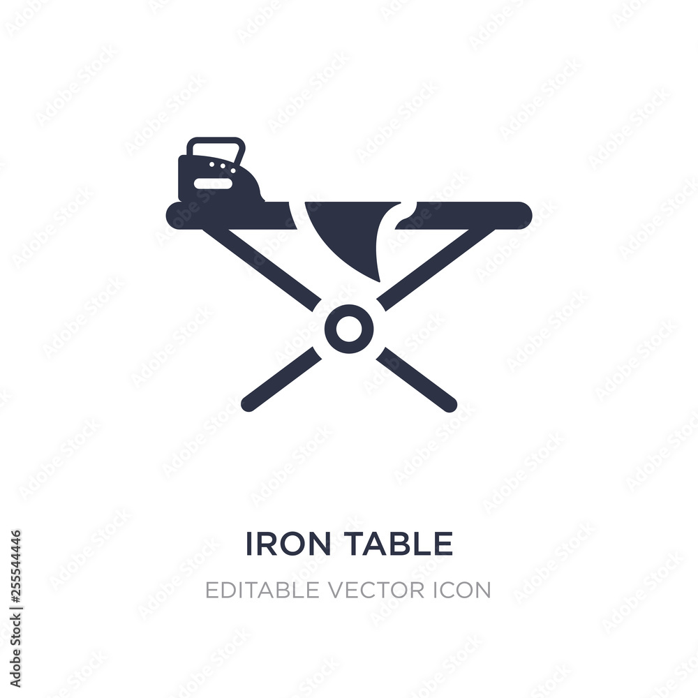 Poster iron table icon on white background. simple element illustration from tools and utensils concept.