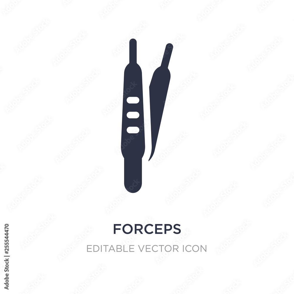 Poster forceps icon on white background. simple element illustration from tools and utensils concept.