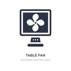 table fan icon on white background. Simple element illustration from Tools and utensils concept.
