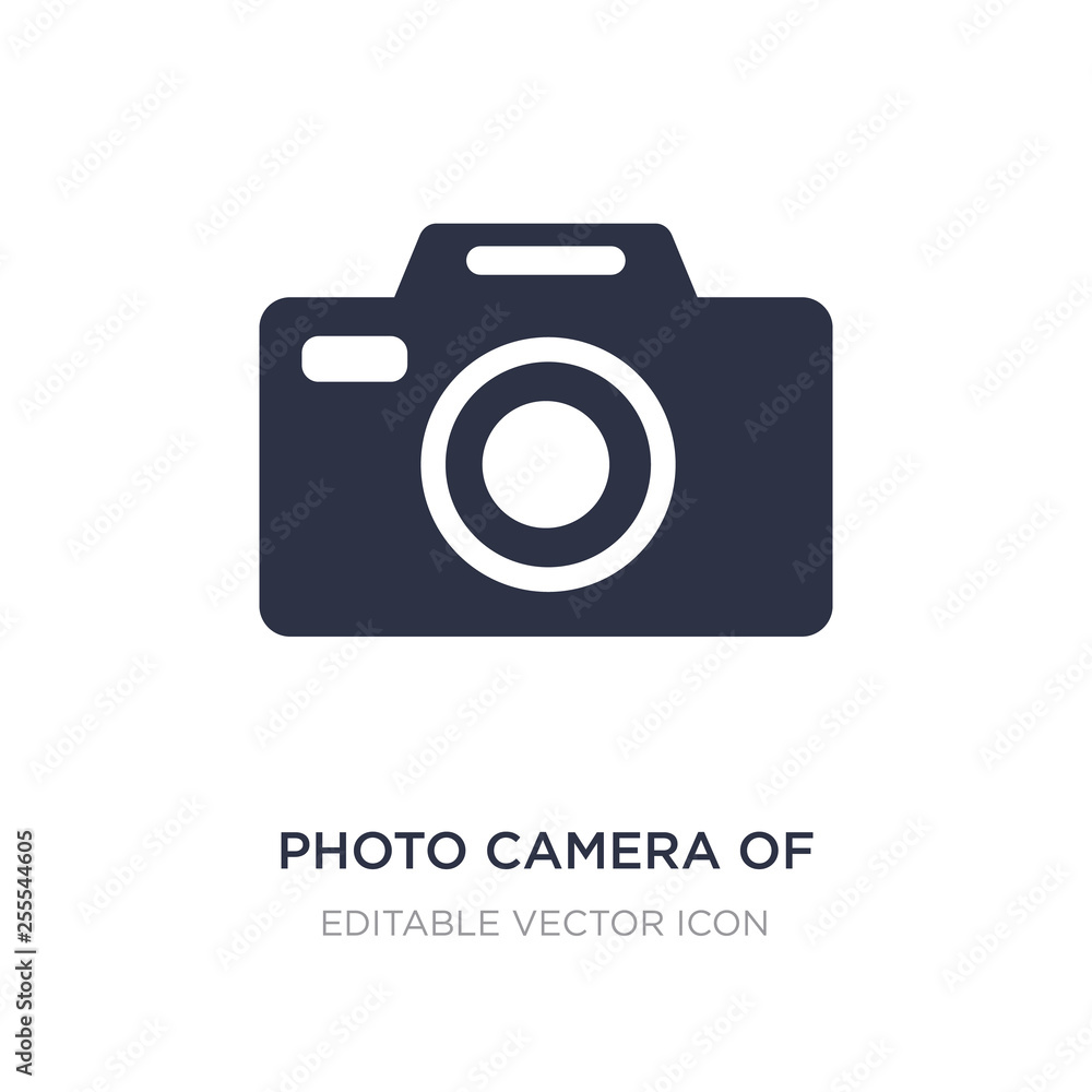 Poster photo camera of rounded square shape icon on white background. simple element illustration from tool