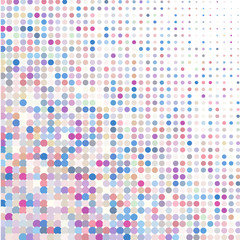Fototapeta premium Multicolored dots on white background 