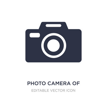 photo camera of rounded square shape icon on white background. Simple element illustration from Tools and utensils concept.