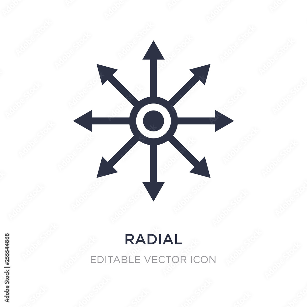 Poster radial icon on white background. simple element illustration from tools and utensils concept.