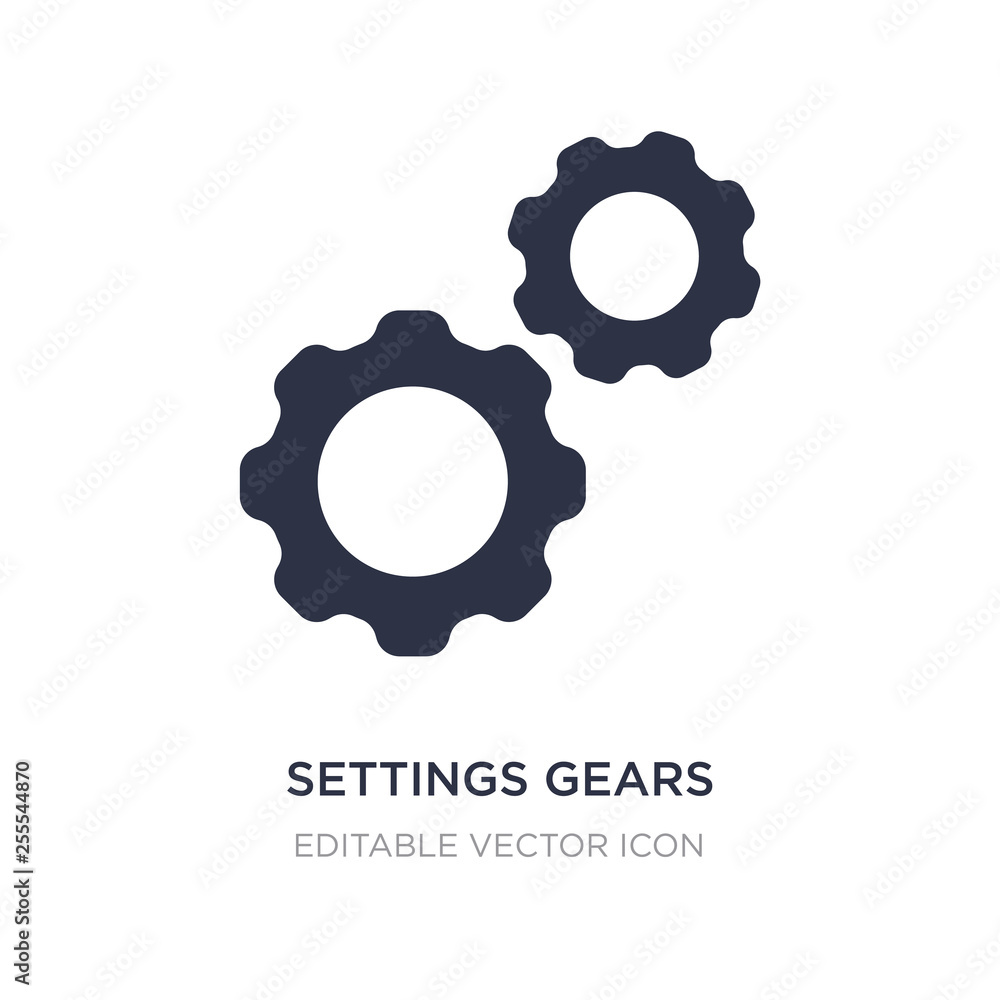 Poster settings gears icon on white background. simple element illustration from tools and utensils concept