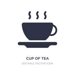 cup of tea icon on white background. Simple element illustration from Tools and utensils concept.