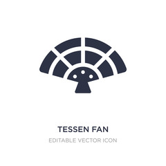 tessen fan icon on white background. Simple element illustration from Tools and utensils concept.