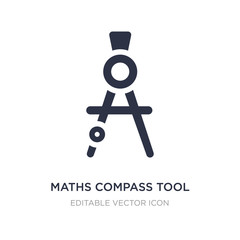 maths compass tool icon on white background. Simple element illustration from Tools and utensils concept.