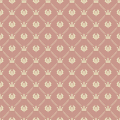damask seamless floral pattern with flowers
