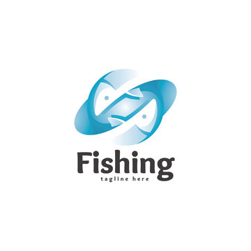 Abstract modern Animal Fish Logo Icon