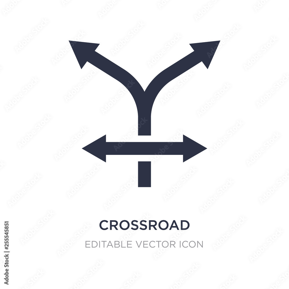 Poster crossroad icon on white background. simple element illustration from ui concept.