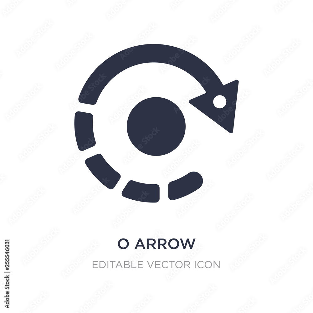 Poster o arrow icon on white background. simple element illustration from ui concept.