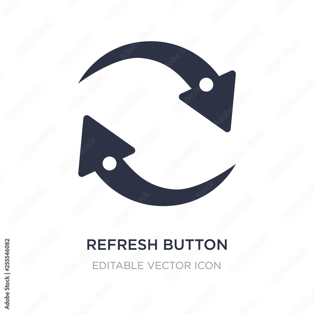 Poster refresh button icon on white background. simple element illustration from ui concept.
