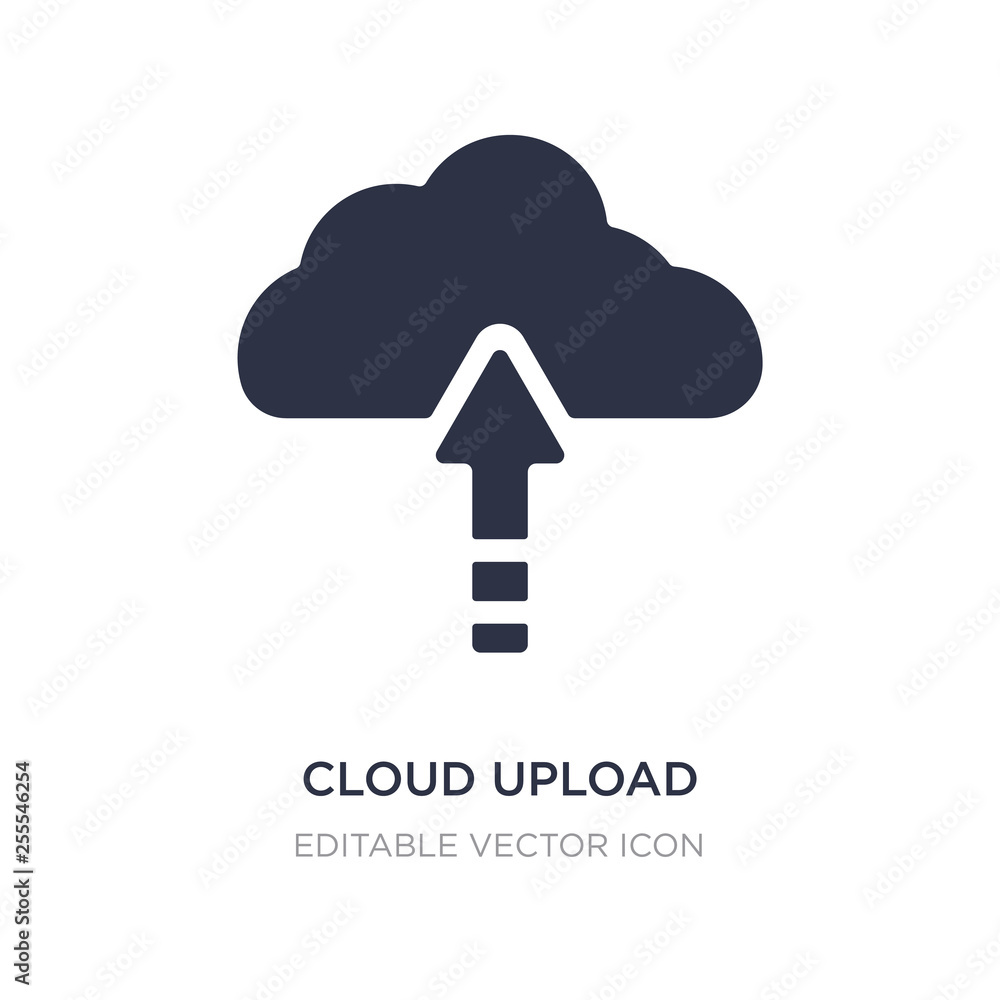 Poster cloud upload icon on white background. simple element illustration from ui concept.