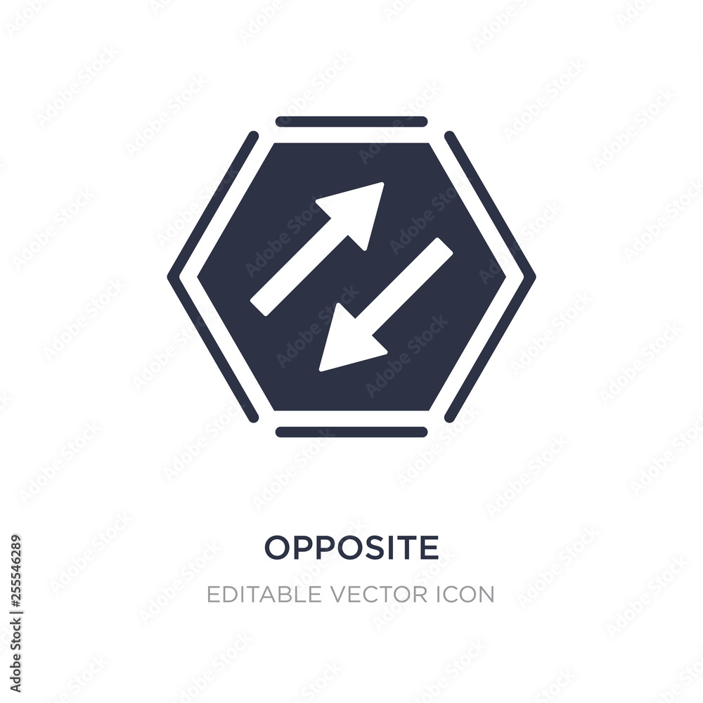 Poster opposite directions icon on white background. simple element illustration from ui concept.