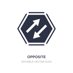 opposite directions icon on white background. Simple element illustration from UI concept.