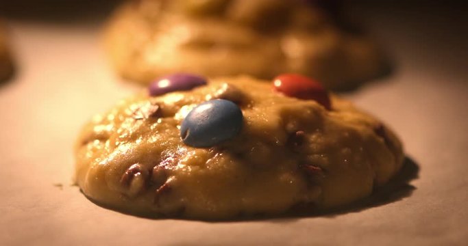 Cooking colored cookies timelapse 4K
