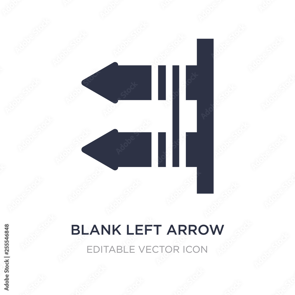 Aufkleber blank left arrow icon on white background. simple element illustration from ui concept.