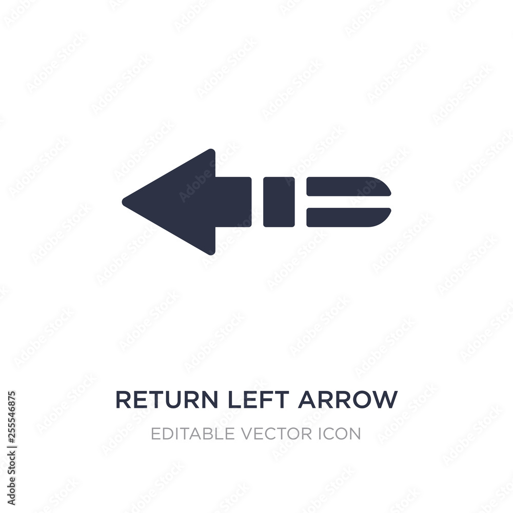 Poster return left arrow icon on white background. simple element illustration from ui concept.