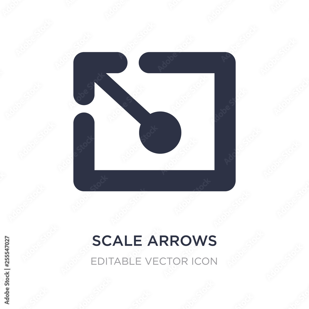 Poster scale arrows icon on white background. simple element illustration from ui concept.