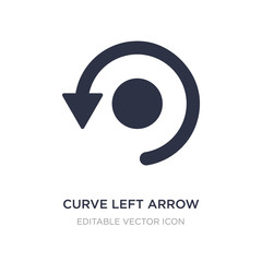 curve left arrow icon on white background. Simple element illustration from UI concept.