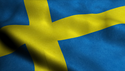 Sweden Waving Flag in 3D