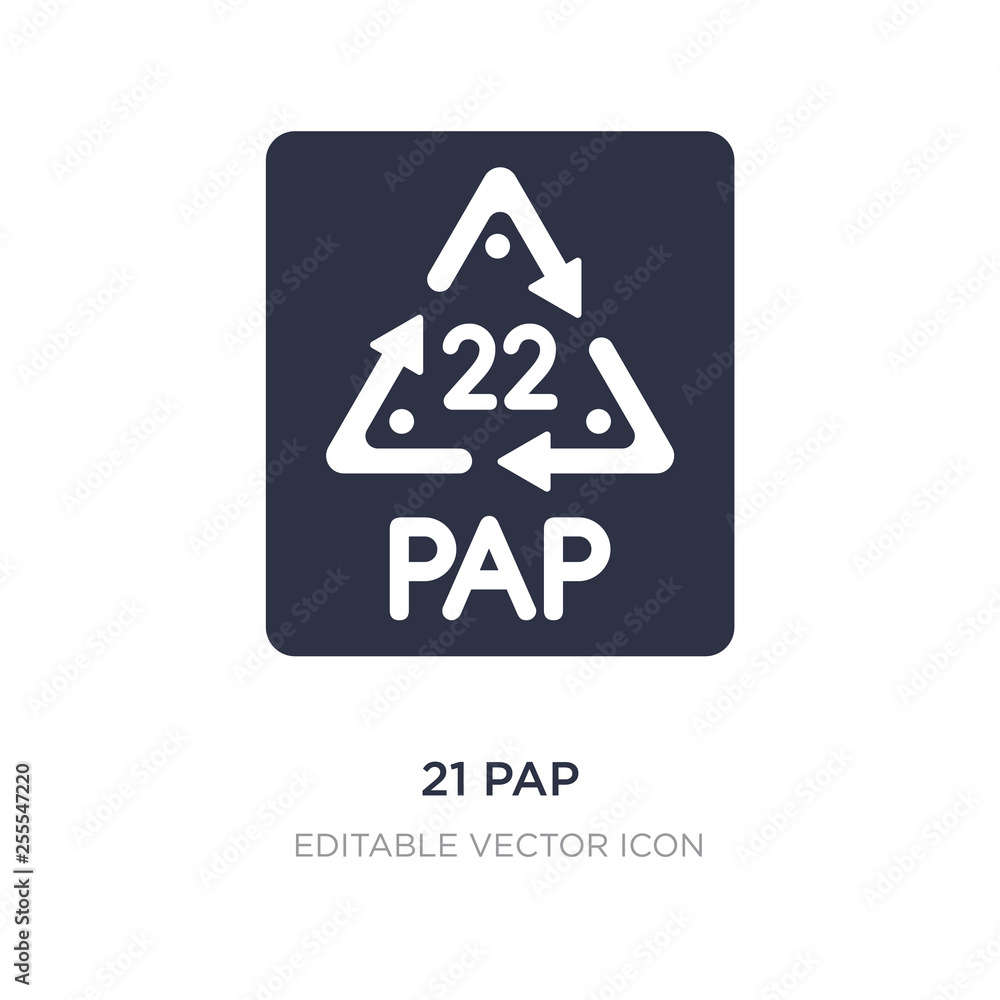 Poster 21 pap icon on white background. simple element illustration from ui concept.