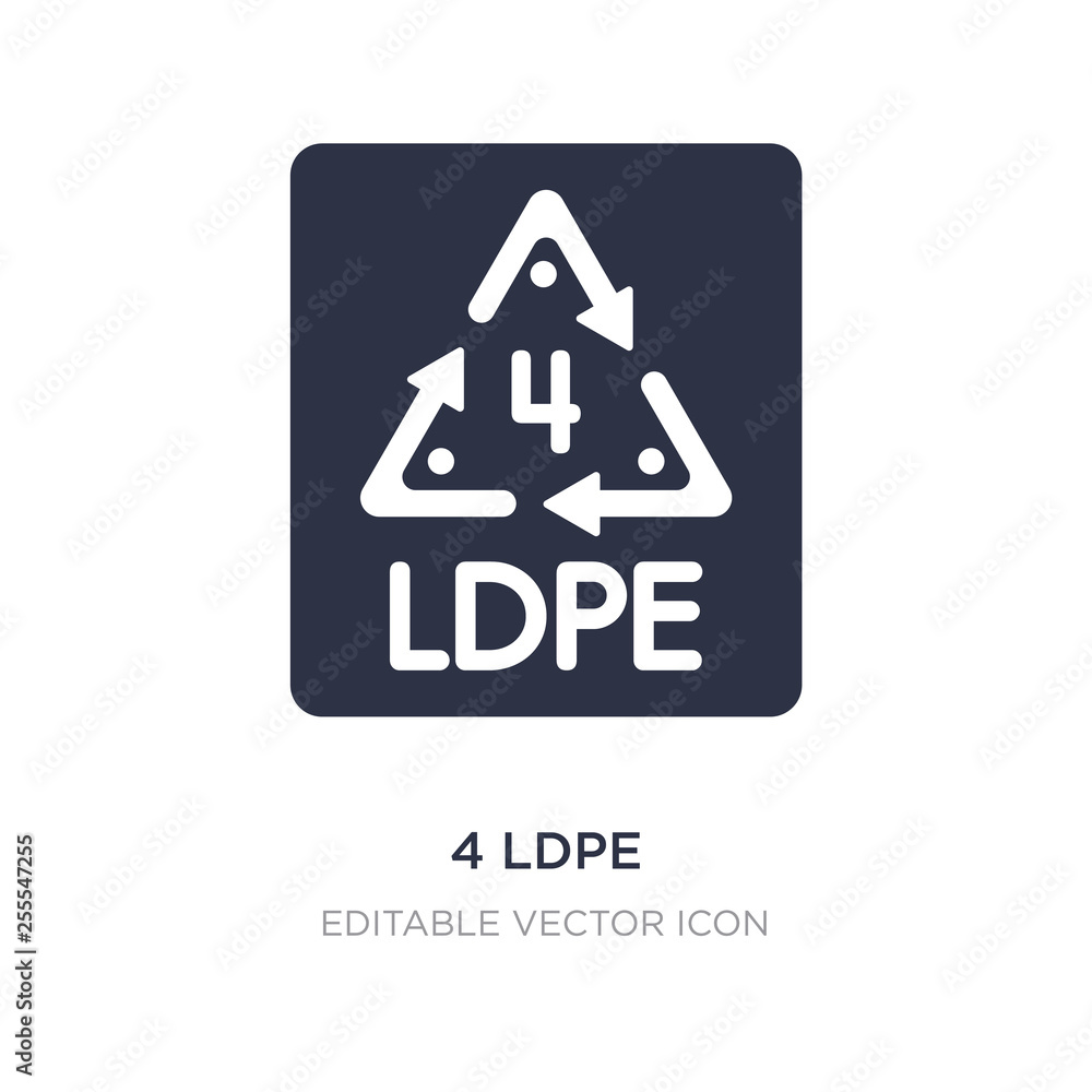 Poster 4 ldpe icon on white background. simple element illustration from ui concept.