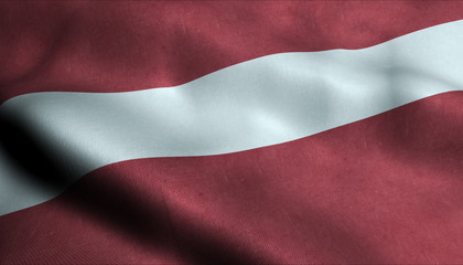 Latvia Waving Flag in 3D