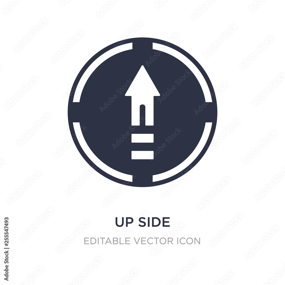 Poster up side icon on white background. simple element illustration from ui concept.