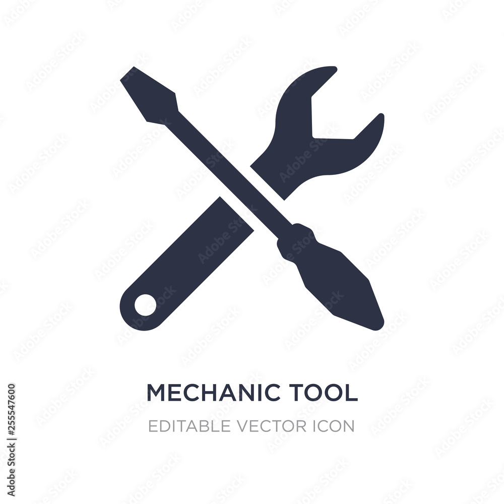 Poster mechanic tool icon on white background. simple element illustration from ui concept.
