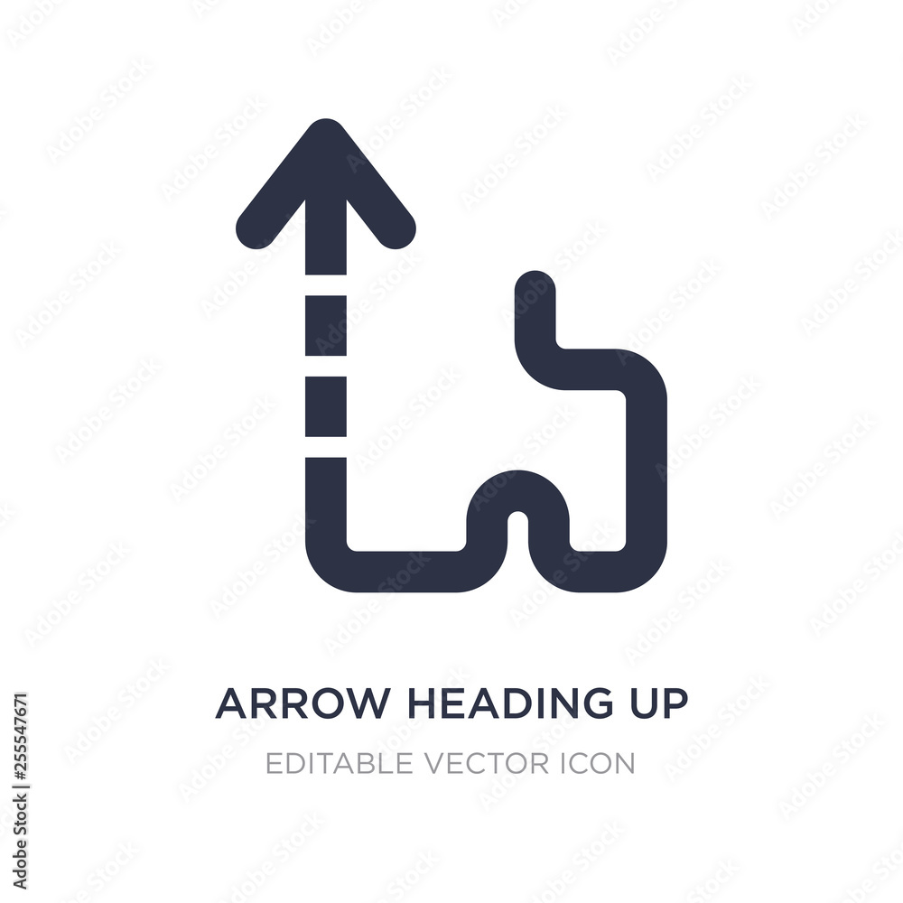 Poster arrow heading up icon on white background. simple element illustration from ui concept.