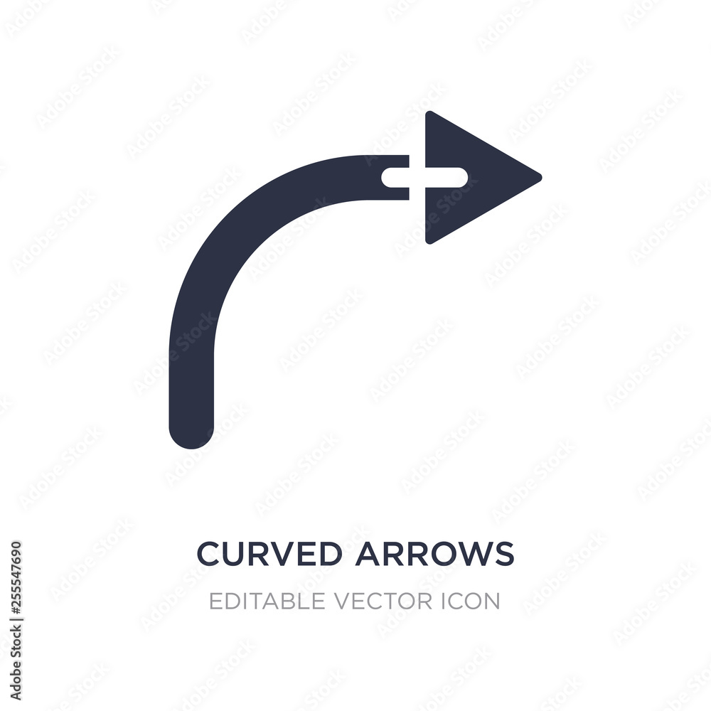 Aufkleber curved arrows icon on white background. simple element illustration from ui concept.