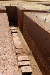 Ruiny stanowiska archeologicznego Tiahuanaco, Boliwia © Miroslaw