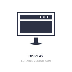 display icon on white background. Simple element illustration from UI concept.