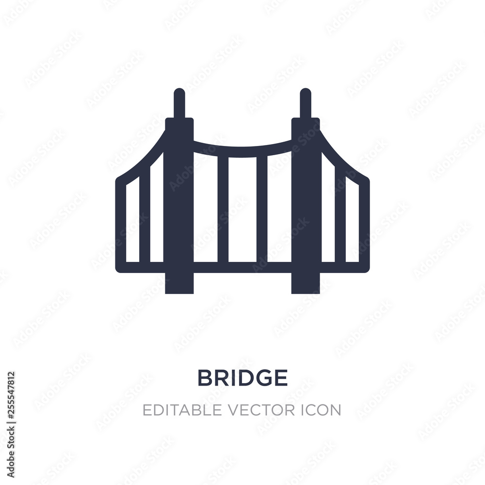 Poster bridge icon on white background. simple element illustration from ui concept.