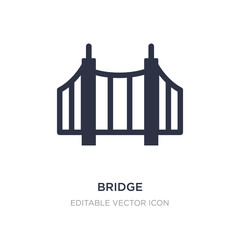 bridge icon on white background. Simple element illustration from UI concept.