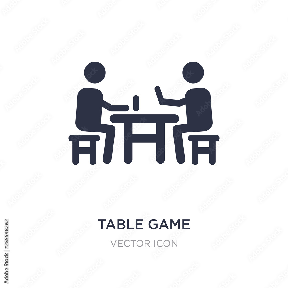 Aufkleber table game icon on white background. simple element illustration from activity and hobbies concept.