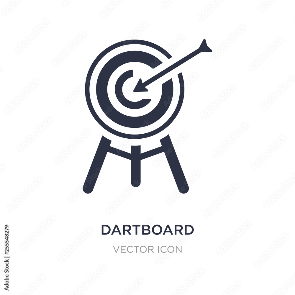 Aufkleber dartboard icon on white background. simple element illustration from activity and hobbies concept.