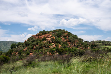 Fototapeta na wymiar Rocky African hill in the south